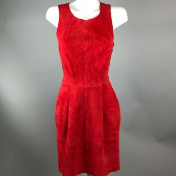 Joie Dresses & Skirts - Joie Varine Suede Dress S 100% Leather Pleated